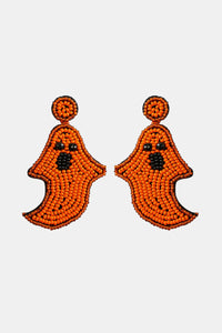 Ghost Shape Beaded Dangle Earrings