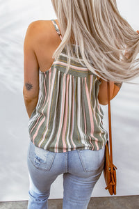 Striped Buttoned Cami