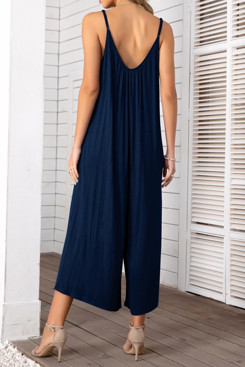 Spaghetti Strap Scoop Neck Jumpsuit